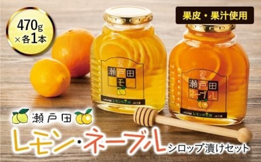 瀬戸田レモン・瀬戸田ネーブル　シロップ漬けセット