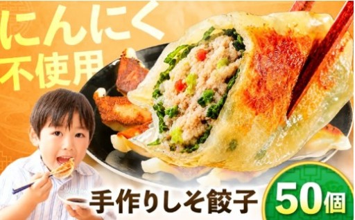 ニンニク不使用！手作りしそ餃子50個冷凍