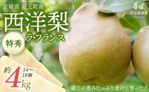 【先行予約】厳選 おいしいラ･フランス 約4kg