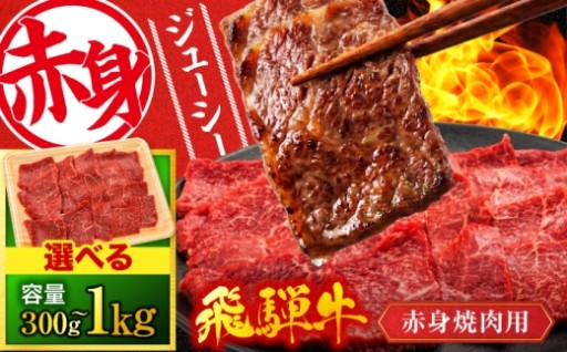 A5飛騨牛赤身焼肉、容量4種から選べる