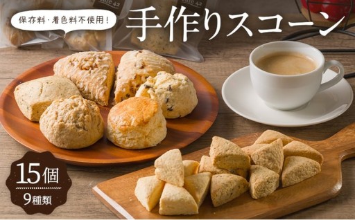 【14営業日以内に発送予定】手作りスコーン6種+ミニスコーン3種詰め合わせセット＜計15個入＞