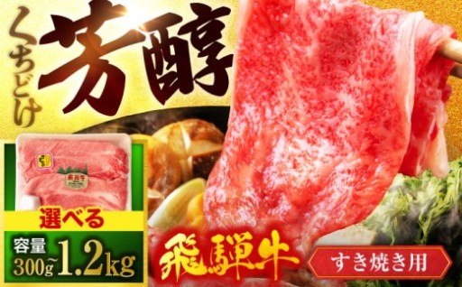 【5つの容量から選べる】A5ランク飛騨牛 すき焼き用スライス肉