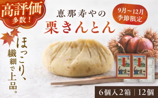 【発送月が選べる！】恵那寿やの栗きんとん12個