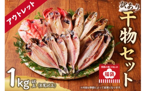 アウトレット 干物 セット 1kg以上 8尾以上