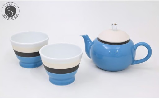 有田焼 セルリアンブルー 茶器セット【深川製磁】