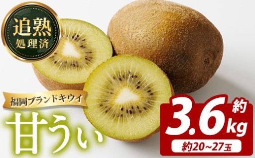 ＜先行予約受付中！＞福岡県ブランドキウイ 甘うぃ (約計3.6kg・20～27玉)