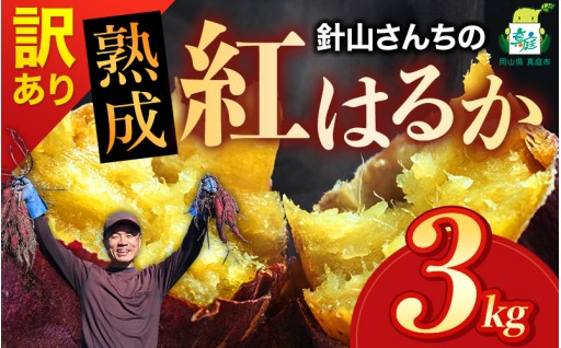 【先行予約】 訳あり 針山さんちのさつまいも 紅はるか 3kg