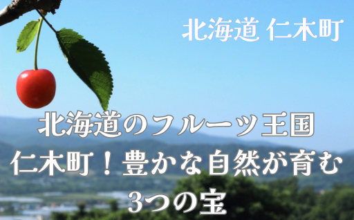 北海道のフルーツ王国・仁木町！豊かな自然が育む３つの宝