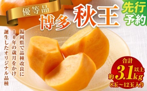 【優等品】福岡県産 博多 秋王 約3.1kg以上 (8玉～12玉入り)