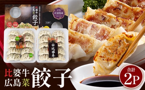 庄原特産 比婆牛餃子 広島菜餃子 合計2パック