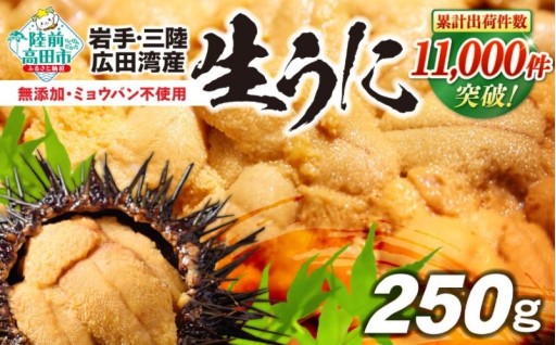 ミョウバン不使用。三陸の生うにを先行予約！