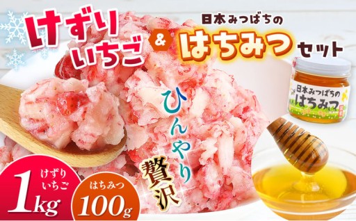 けずりいちご と 日本みつばち の はちみつ セット
