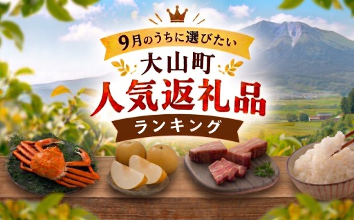 9月のうちに選びたい 大山町 人気返礼品ランキング