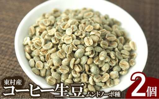 東村産コーヒー生豆（ムンドノーボ種　100g）×2個【東村　島ぞうり】 
