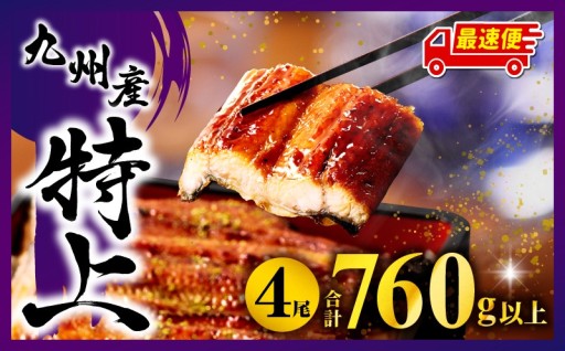 【宮崎県宮崎市】🔥九州産うなぎ蒲焼4尾🔥