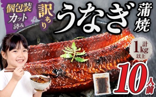 ＜訳あり＞ うなぎ 蒲焼 カット ＜約10人前＞