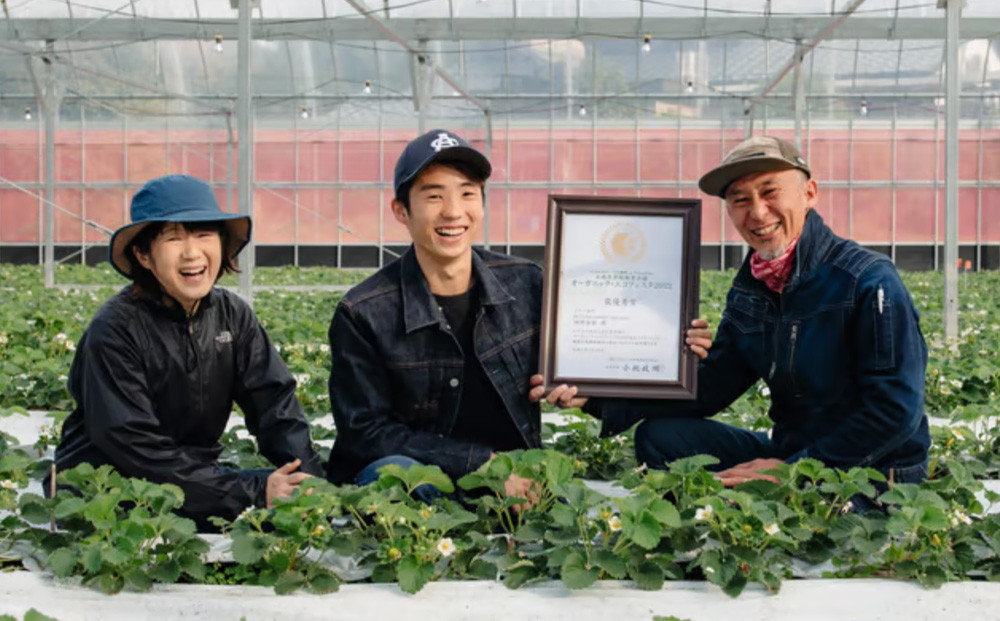 有機JAS認証のいちご（さちのか）