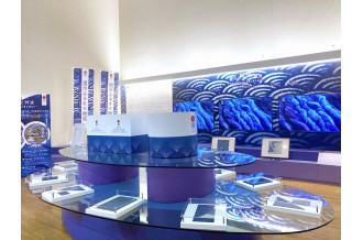 阿波藍製品の展示（技の館にて）