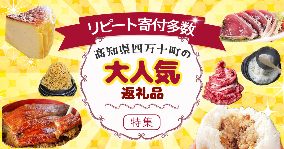 四万十町でリピート寄付の多い大人気返礼品をご紹介！【高知県四万十町