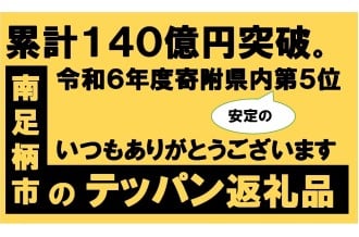 累計140憶円突破。いつもありがとうございます「南足柄市のテッパン返礼品」