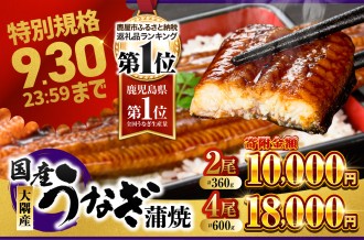 【期間限定】 鹿屋市自慢の大隅産うなぎをご紹介