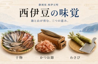 静岡県西伊豆町 「西伊豆の味覚　海と山が育む、三つの恵み。」