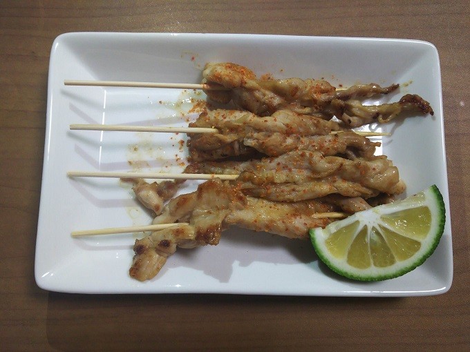 せせりのかぼすバター醤油焼き