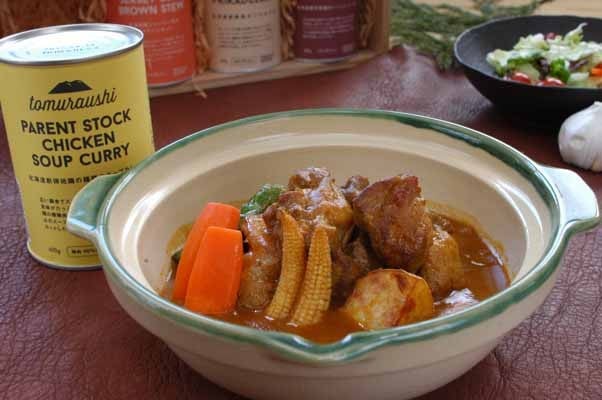 北海道産新得地鶏の種鶏肉スープカレー