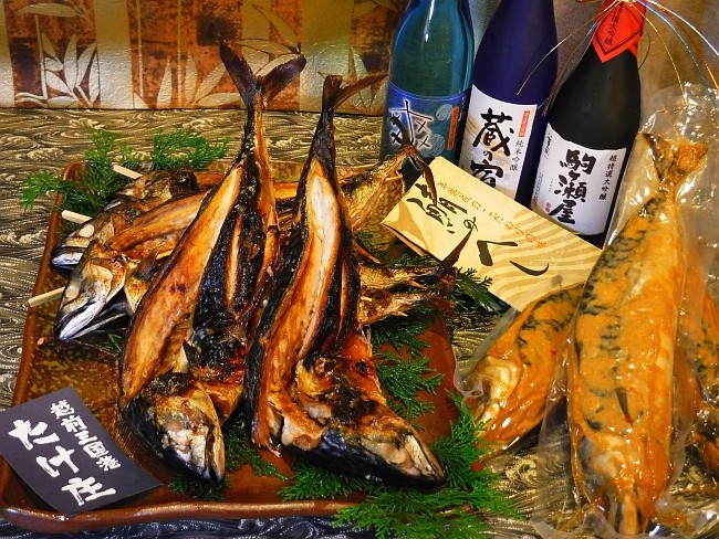 7月 大鯖丸焼き(5本)と鯖へしこ(2本)&地酒3本