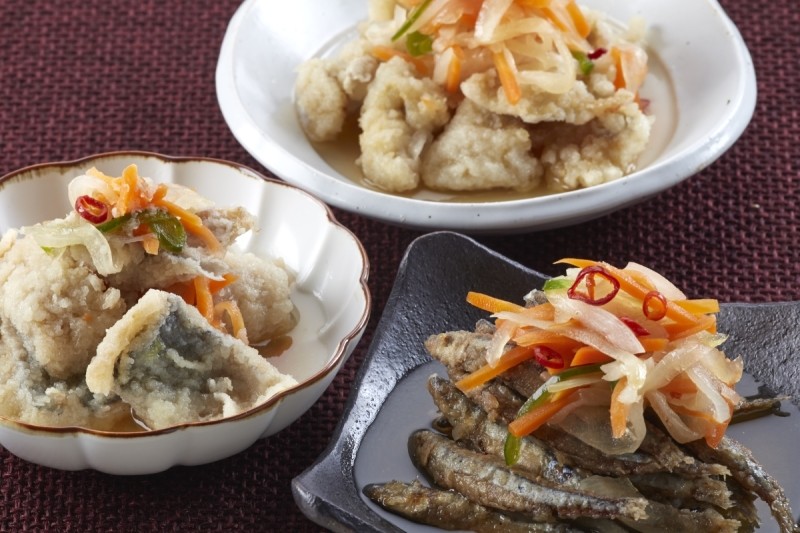 長崎産の魚と国産野菜を使用した南蛮漬けです!! 忙しいご家庭の一品に
