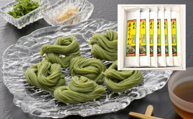 豊富なミネラルと食物繊維。ノンカフェインの体に良い桑茶葉を練りこんだ麺