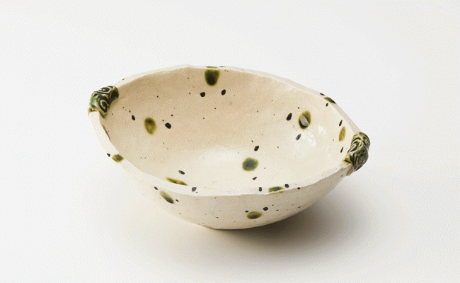 宮城県気仙沼市出身の陶芸家 ・福田窯・福田憲二作 象嵌花入 未使用品