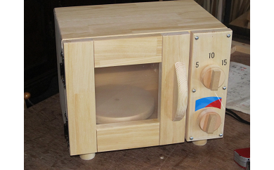 イオン銀行 ふるさと納税特設サイト Powered By ふるさとチョイス 大阪府泉南市 D 100 手作り木製ままごとレンジ ターンテーブルが回せるよ