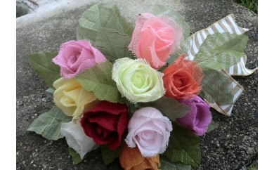 B449 泉佐野タオルで作るバラの花B