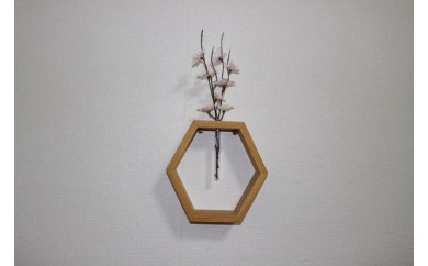 壁掛け花飾り（六角形）