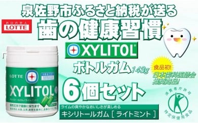 H179 キシリトールガム6個セット ライムミント