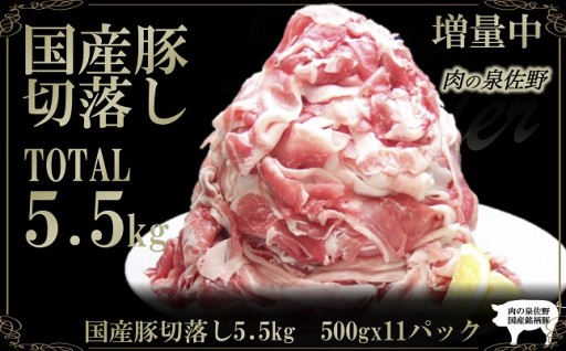 B602 国産豚切落し5.5㎏(500gx11p)