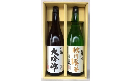 「千代鶴 特醸セットA-5」大吟醸・純米吟醸秋川渓谷1.8Lの詰合せ