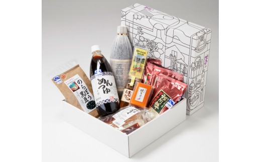 「特産品セット16番」 熟成醤油、ビーフカレーやさしみこんにゃく等、人気特産品の詰合せです。
