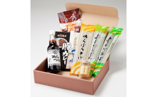 「特産品セット7番」特産品のらぼう、よもぎのそばやはちみつ等の詰合せセットです。