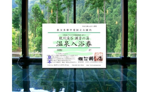 「瀬音の湯入浴券11枚セット」 瀬音の湯入浴券11枚