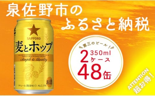 B408 麦とホップ(第三のビール) 350ml×2ケース