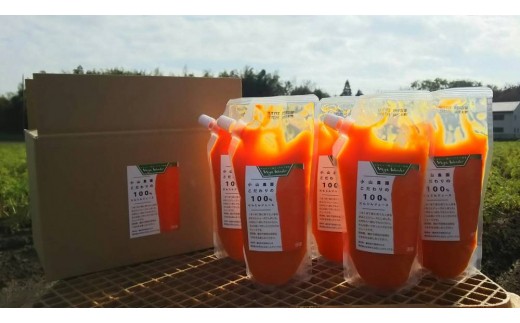 100%人参ジュース。添加物・甘味料一切不使用。酸化剤も使っていないので要冷蔵品で開けたらすぐに飲みきって下さい。