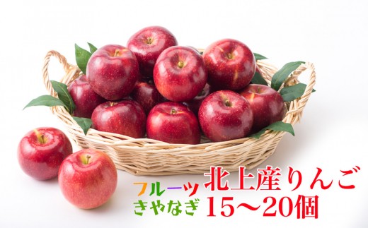 北上産 果汁たっぷり サンふじ りんご 15~20個