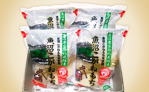 新潟県魚沼産こがねもち(長岡川口地域)2.4kg(600g×4袋)