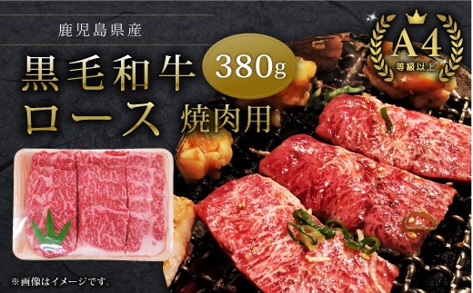 鹿児島県産a4等級以上黒毛和牛ロース380g 焼肉用 牛肉 鹿児島県東串良町 ふるさと納税 ふるさとチョイス