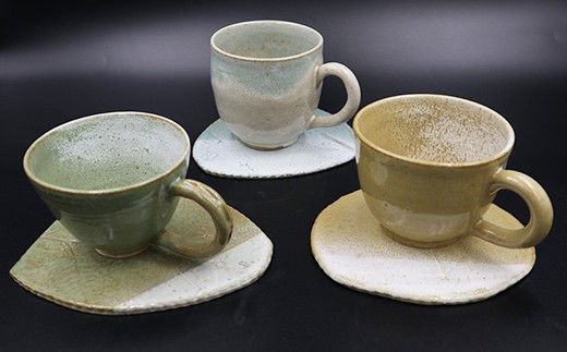 コーヒーカップ ソーサー セット 陶器 工芸品 焼火窯 - 島根県西ノ島町