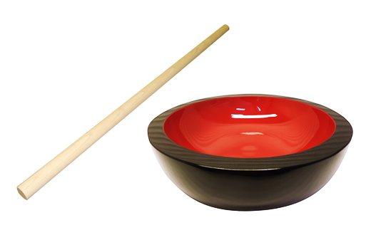 そば道具セット:めん棒(L90)&こね鉢(厚鉢)