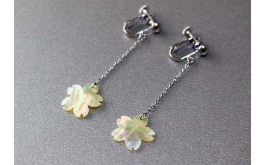 【桜】イヤリング:アコヤ