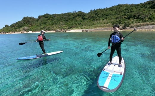 浜比嘉島の断崖絶壁 シークレットビーチ上陸supツアー 2名様 沖縄県うるま市 ふるさと納税 ふるさとチョイス